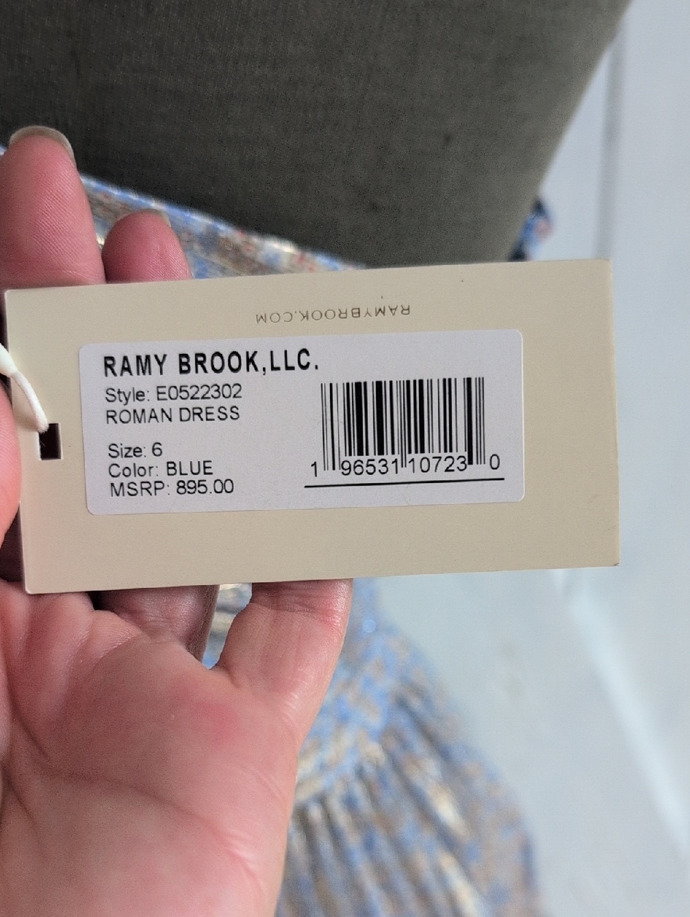 Ramy Brook Light Blue Metallic Pleated Dress - Picture 8 of 8